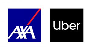Logos AXA y Uber